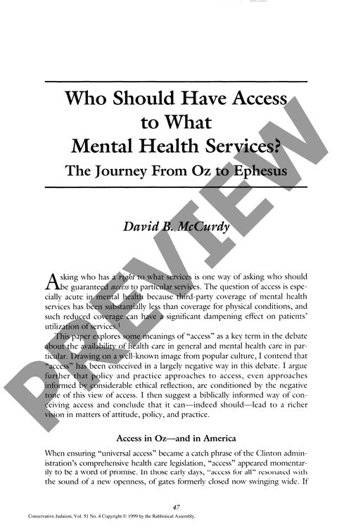 Who Should Have Access to What Mental He