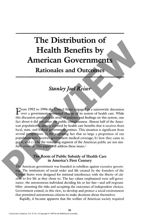 The Distribution of Health Benefits by A
