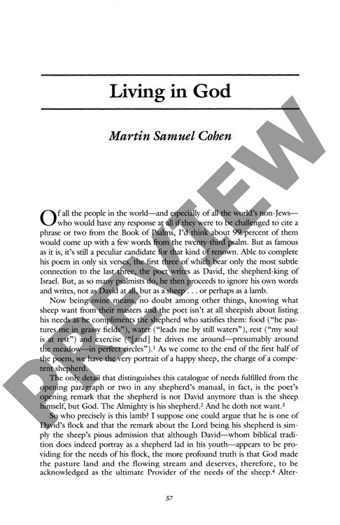 Living in God