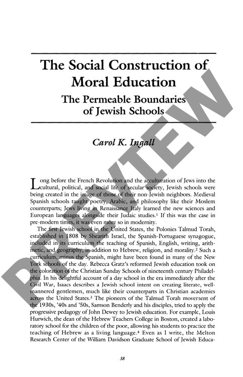 The Social Construction of Moral Educati