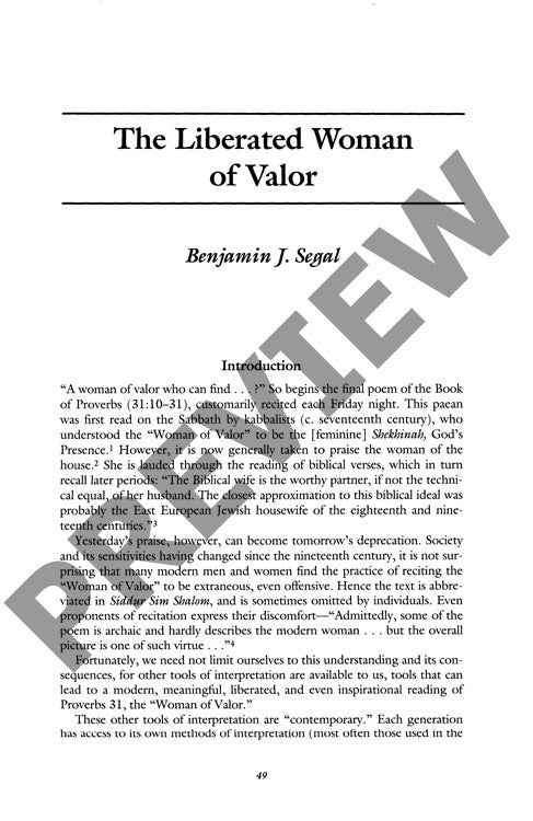 The Liberated Woman of Valor
