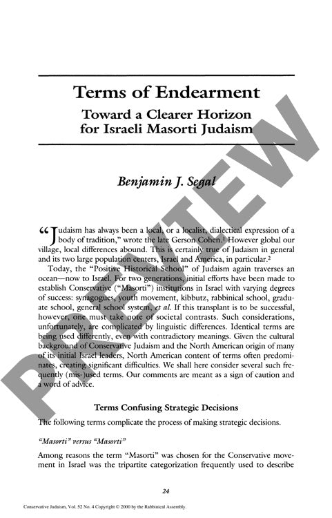 Terms of Endearment Toward a Clearer Hor