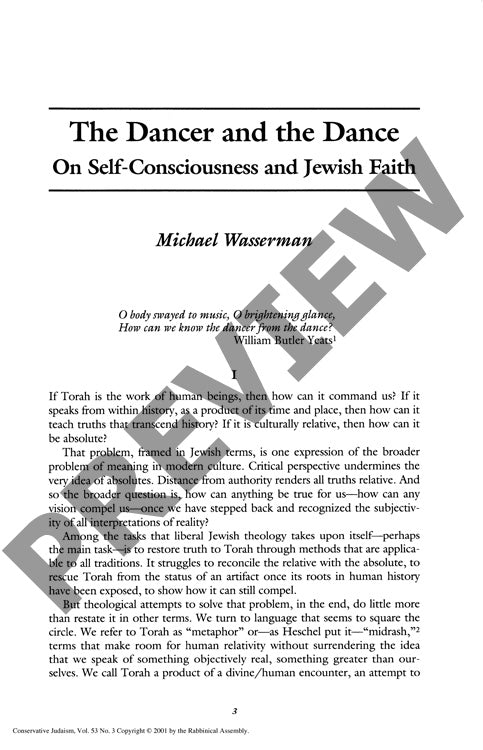 The Dancer and the Dance on Self Conscio