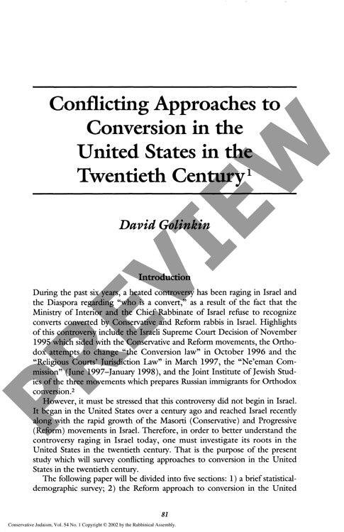 Conflicting Approaches to Conversion In