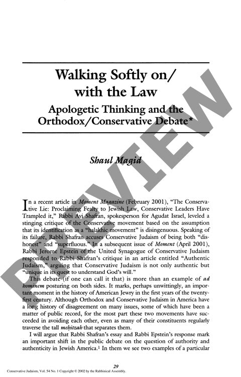 Walking Softly on with the Law Apologeti