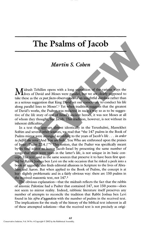 The Psalms of Jacob