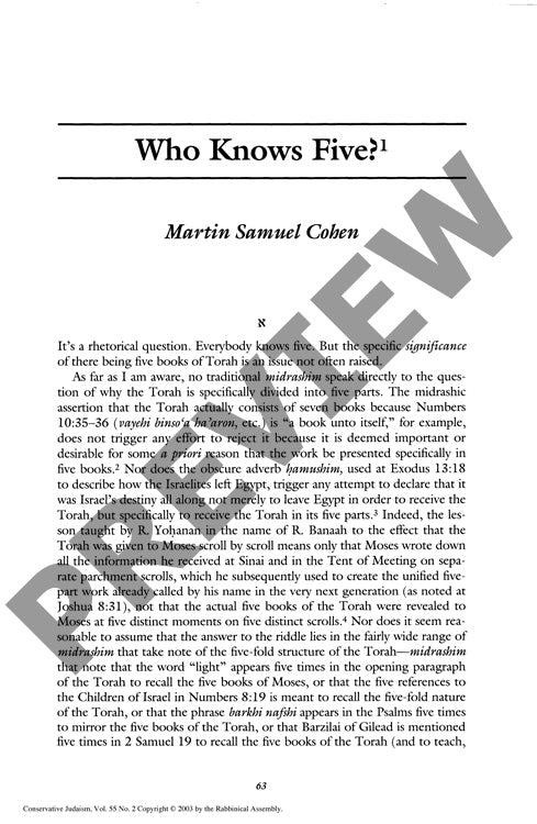 Who Knows Five
