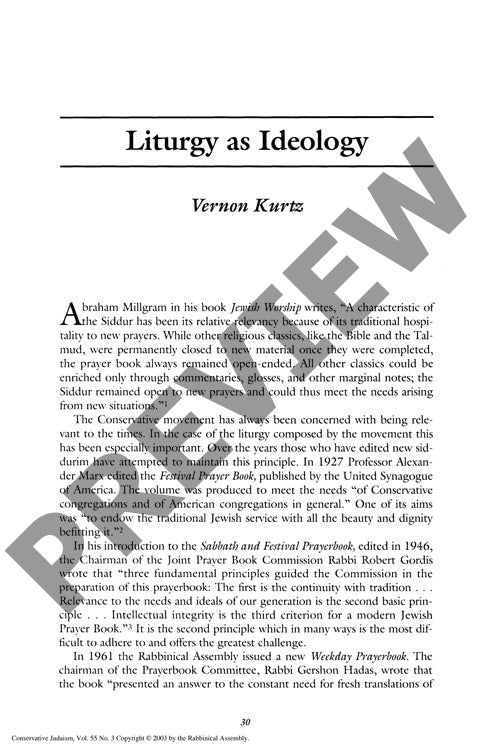 Liturgy as Ideology