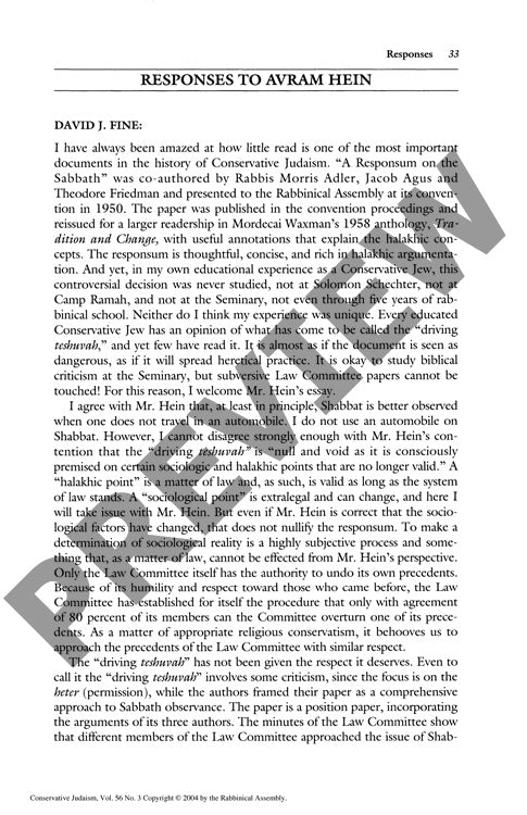 Responses Ot Avram Hein