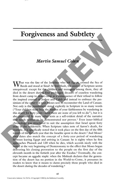 Forgiveness and Subtlety