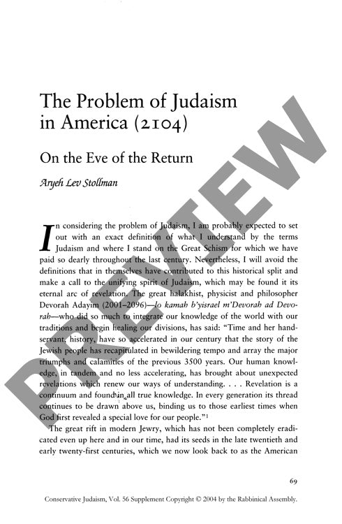 On the Eve of the Return