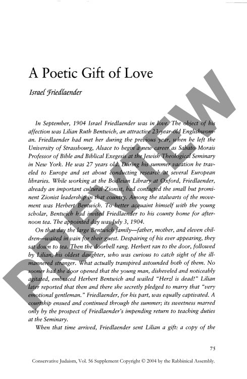 A Poetic Gift of Love