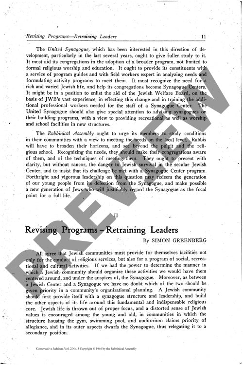Revising Programs Retraining Leaders