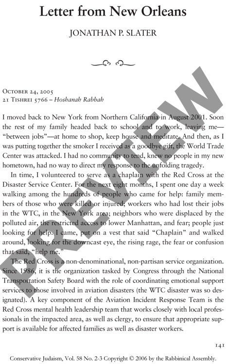 Letter from New Orleans