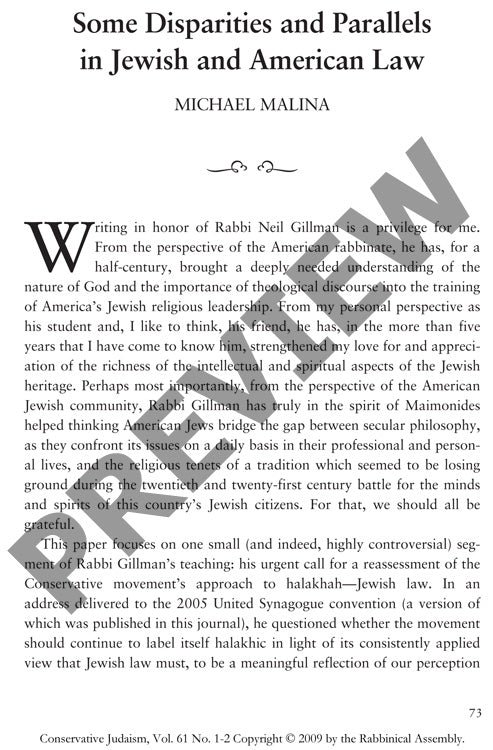 Some Disparities and Parallels in Jewish