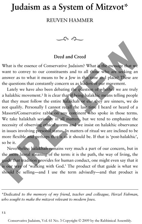Judaism as a System of Mitzvot
