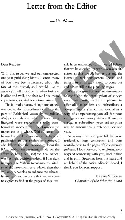 Letter from the Editor