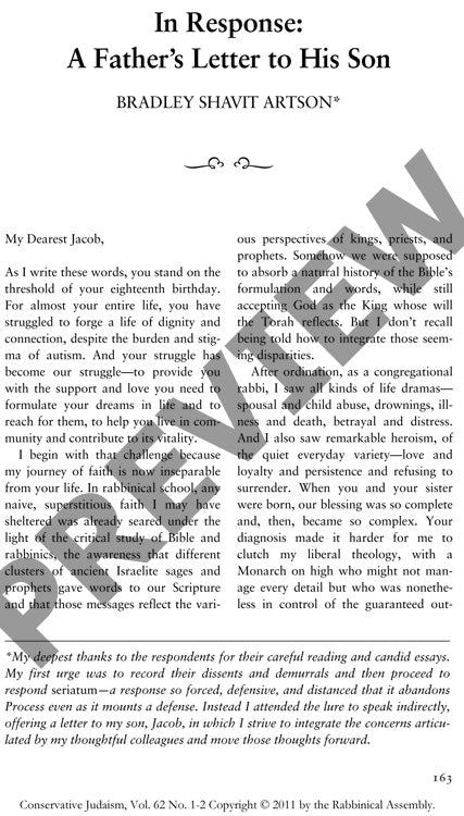 In Response a Fathers Letter to His Son