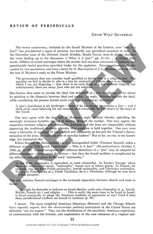 Review of Periodicals