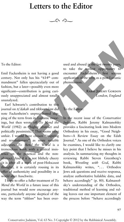 Letters to the Editor