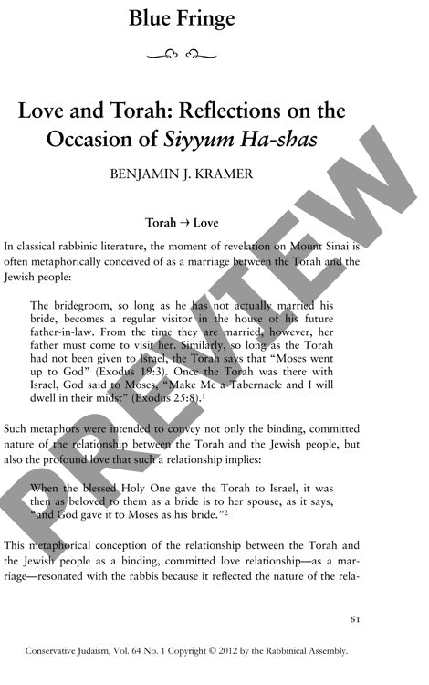 Love Torah Reflections Siyyum Ha Shas
