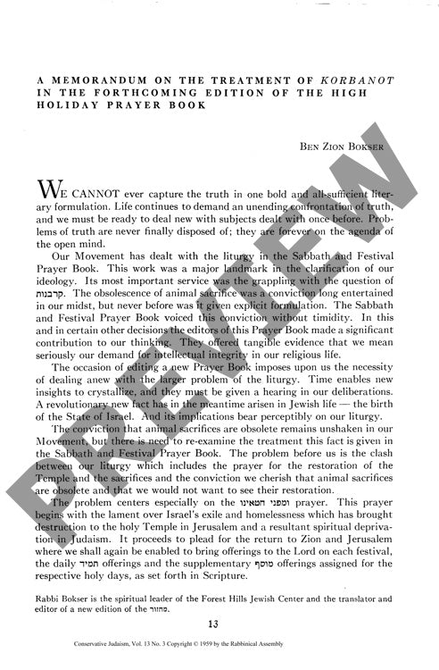 A Memorandum on the Treatment of Korbano