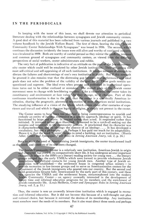 In the Periodicals