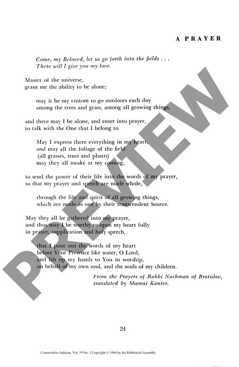 A Prayer Rabbi Nachman of Bratislav