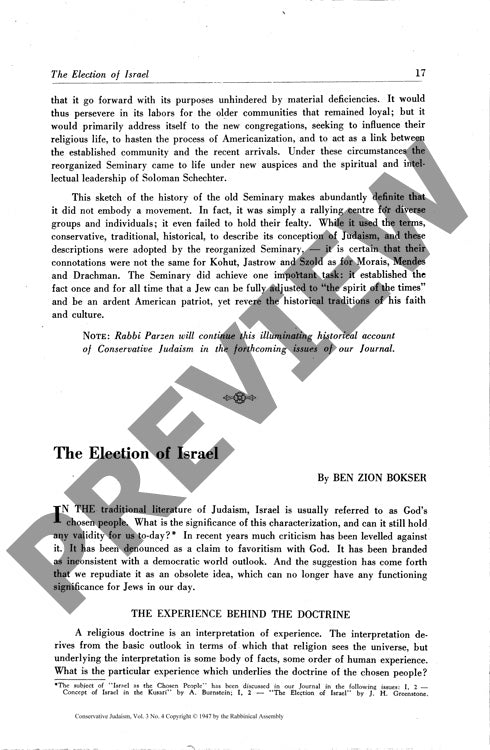 The Election of Israel