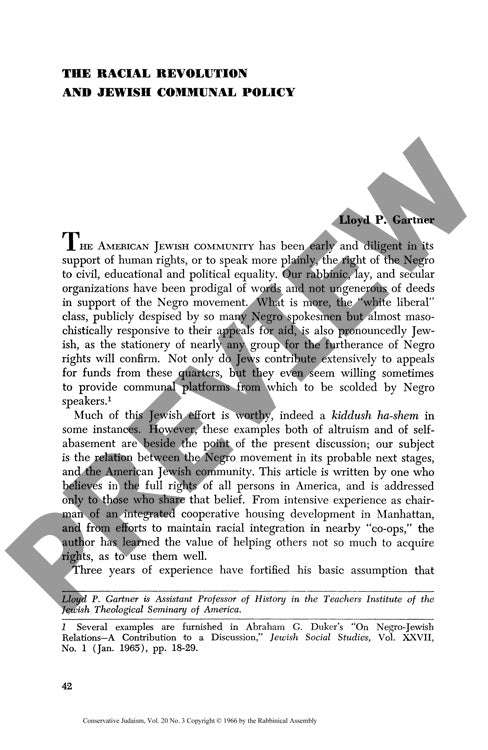 The Racial Revolution and Jewish Communa