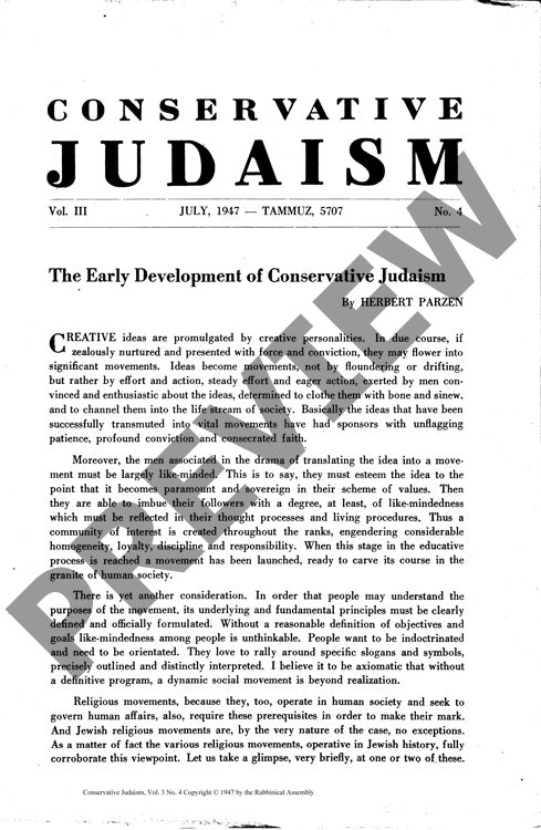 The Early Development of Conservative Ju