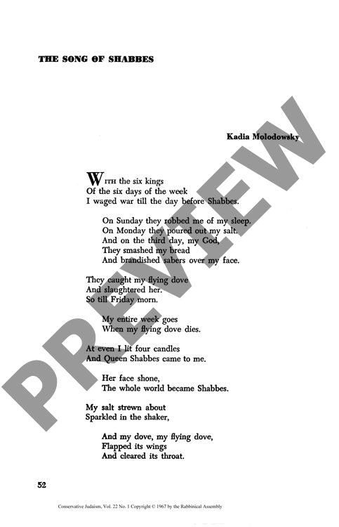 The Song of Shabbes