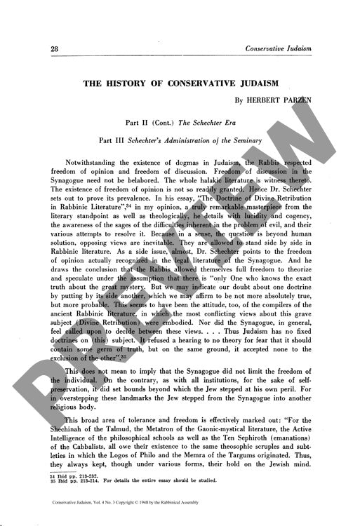 The History of Conservative Judaism Part