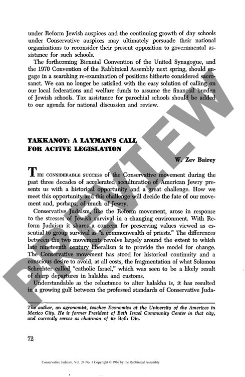 Takkanot a Laymans Call for Active Legis
