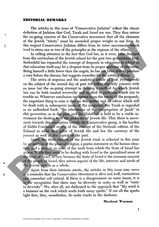 Editorial Remarks