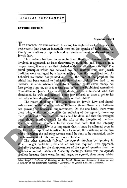 Introduction Special Supplement