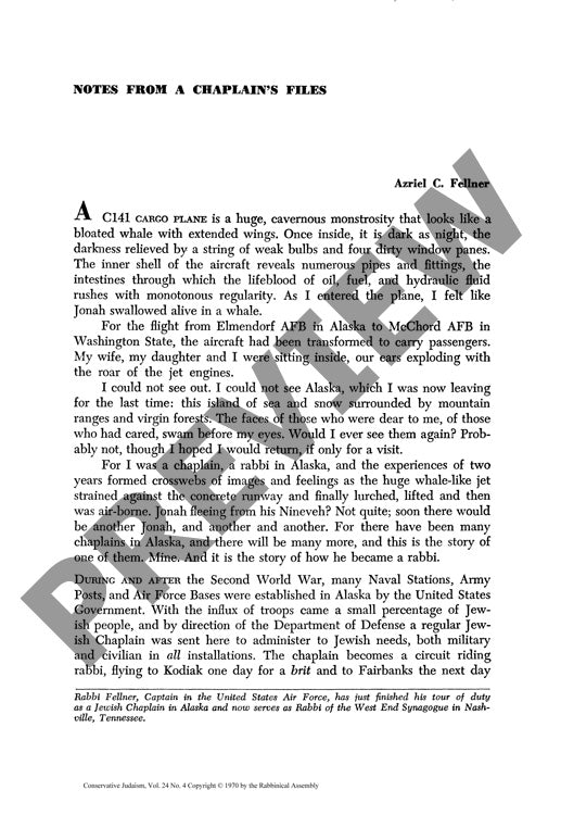 Notes from a Chaplains Files