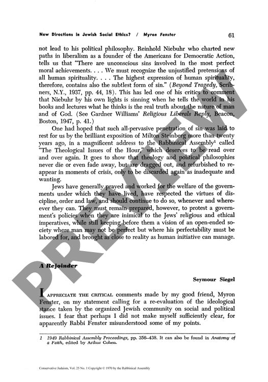 What Direction Jewish Social Ethics a Re