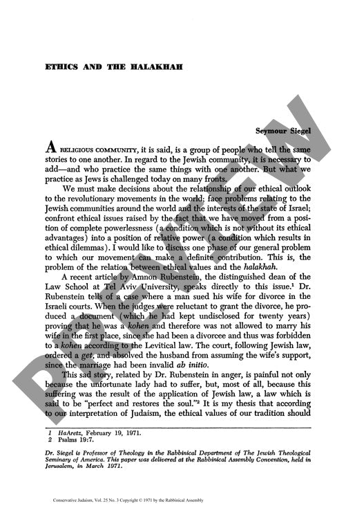 Ethics and the Halakhah