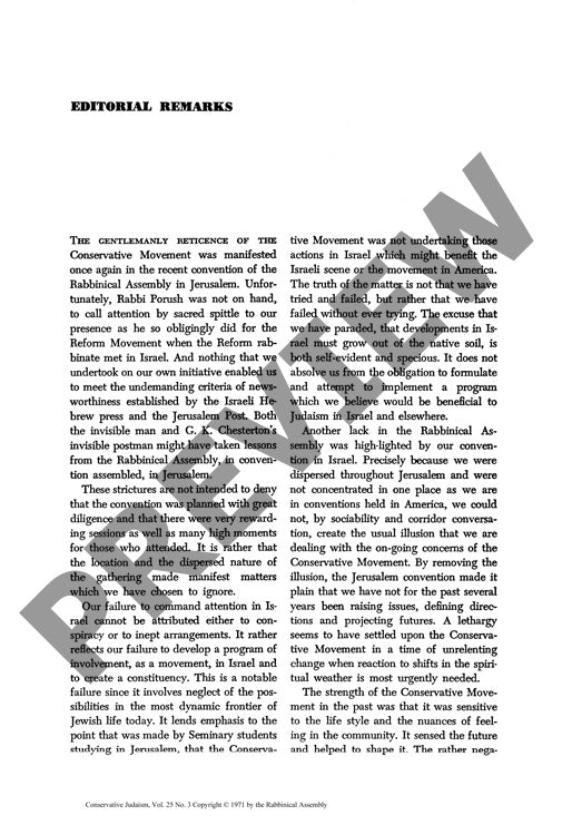 Editorial Remarks