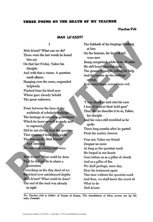 Three Poems on the Death of My Teacher