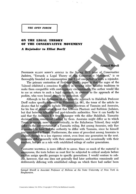 On the Legal Theory of the Conservative