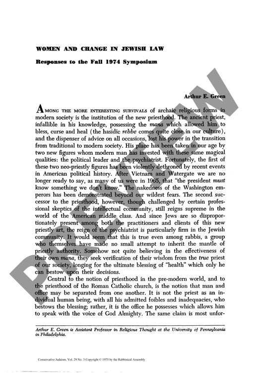 Women and Change in Jewish Law Responses
