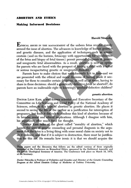 Abortion and Ethics Making Informed Deci
