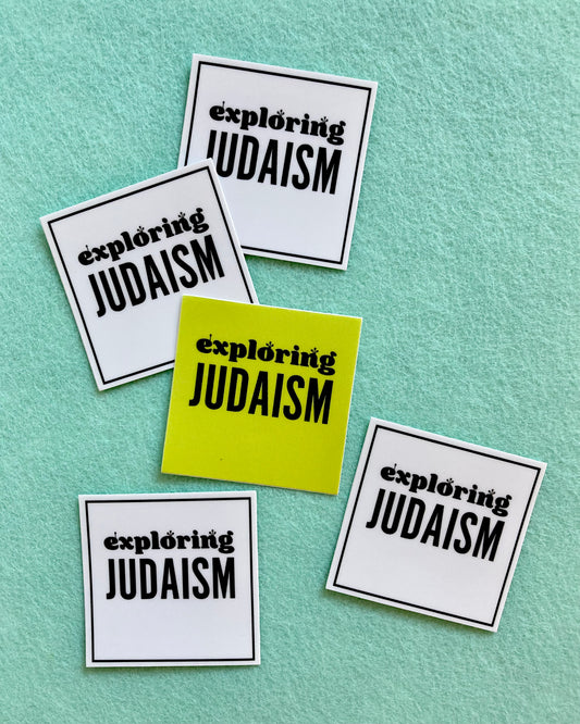 Square Sticker by Exploring Judaism