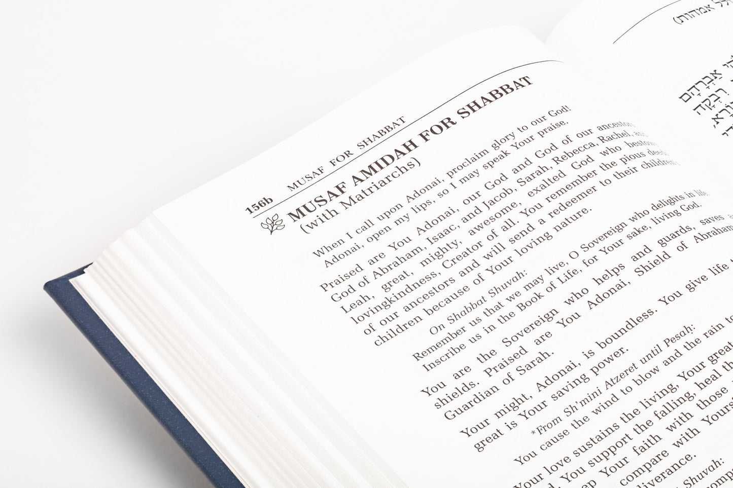 English translation page sample of Siddur Sim Shalom for Shabbat & Festivals